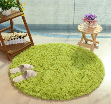 Fluffy Round Rug Carpets For Living Room Decor Faux Fur Carpet Kids Room Long Plush Rugs For Bedroom Shaggy Area Rug Modern Mat