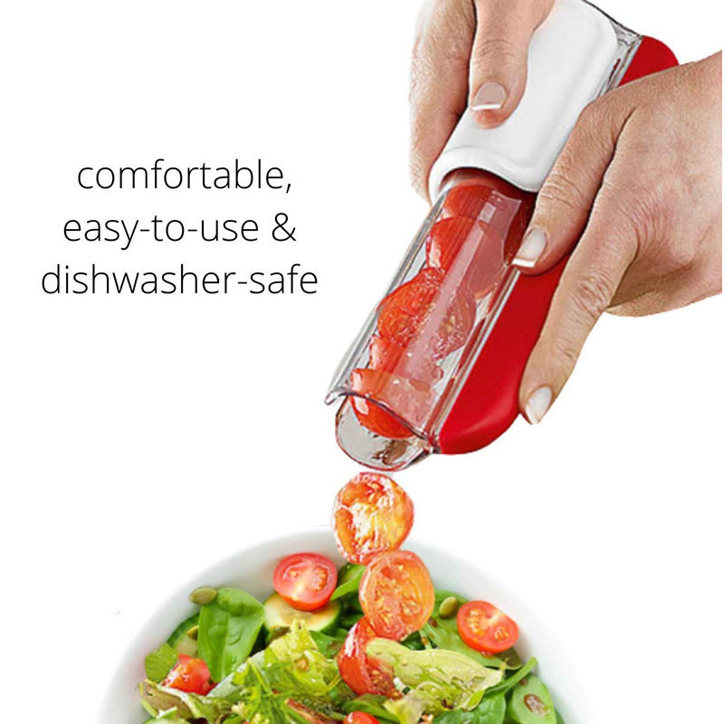 ClearSlice | Tomato Chip Slicer Grape Cutter | Ergonomic Grip | Stainless Steel Blade | Quick Slices for Snacks -