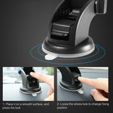 FlexMount | Car Phone Holder | 360 Degree Rotation | Telescopic Arm | Secure, Quick-Access Dashboard Mount -