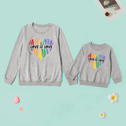 Letter Printed Parent-child Sweater Mother And Daughter Matching Clothes Three Colors