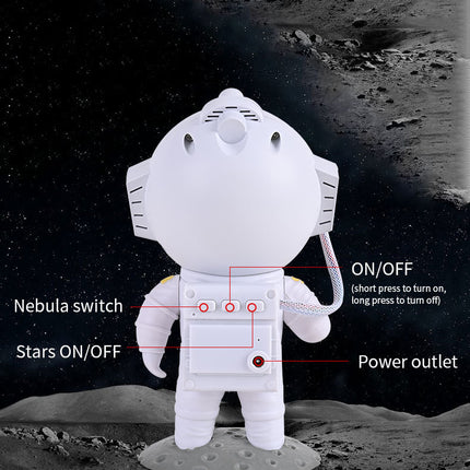 Galaxy Star Projector Starry Sky Night Light Astronaut Lamp Home Room Decor Decoration Bedroom Decorative Luminaires Gift
