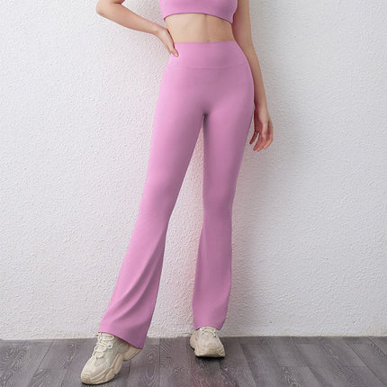 High Waisted Hip Lifting Tight Pants And Wide Leg Fitness Pants