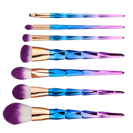 7 makeup brushes, makeup tools, diamond makeup brush foundation brush