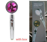 High-Pressure Water-Saving Shower Head | 360° Rotating Turbo Fan Spray Nozzle | ABS Pressurized Shower with Filter | Chrome Round Fixed Head - Hardware > Plumbing > Plumbing Fixture Hardware & Parts > Shower Parts > Shower Heads > Handheld Shower Heads