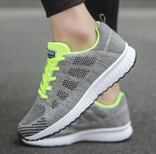 Women’s Sports Sneakers | Breathable Mesh Running Shoes | Lightweight EVA Vulcanized Sole | Low-Wedge Heel Athletic Shoes | Casual Walking Fitness Trainers - Apparel & Accessories > Shoes > Sneakers