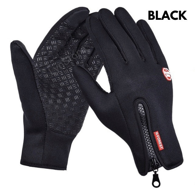 PolarFlex | Winter Touch Gloves | Waterproof | Touchscreen | Blue, Black, M, L | Keeps Hands Warm And Dry On Rides -