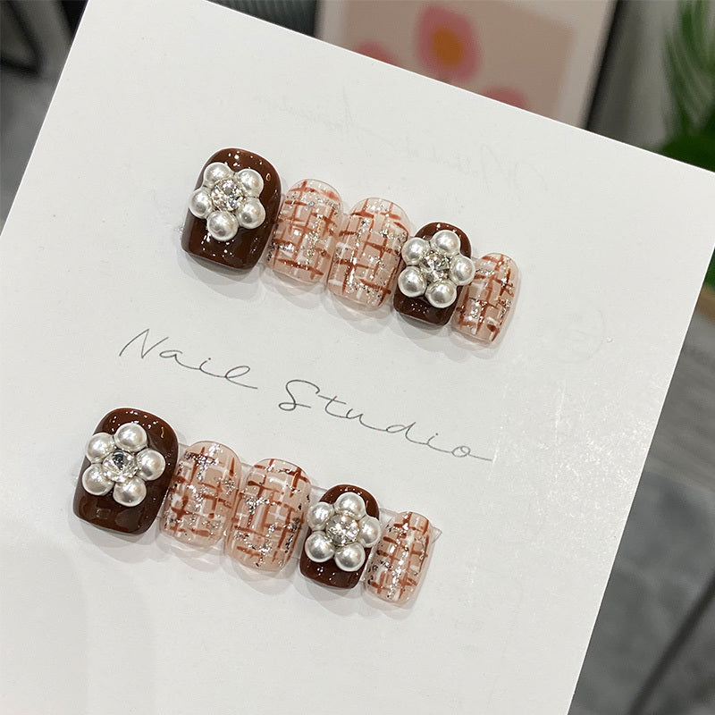 AutumnNail | Nail Patch | Quick Apply | Durable Finish | Autumn Warm Sun XS S M L | Bridal Look At Home -