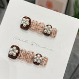 AutumnNail | Nail Patch | Quick Apply | Durable Finish | Autumn Warm Sun XS S M L | Bridal Look At Home -