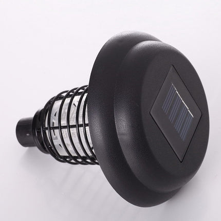 Solar Led Rechargeable Anti-Mosquito Lamp Electronic Fly Bug Zapper Insect Pest  Uv Trap Outdoor Garden Lawn Lamp