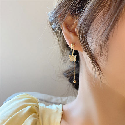 Premium sense tassel earrings butterfly earrings