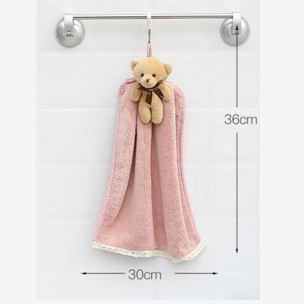Coral velvet dish towel bathroom hanging absorbent towel