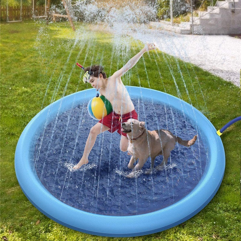 AquaPlay | Splash Pad | EN71 Certified, Non-Slip | Safe Backyard Fun | Blue | Portable And Reusable -