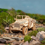 MC Toys | 3D Wooden Puzzle | 18 Scale Army Jeep | 1940s Military Design | MC701 | Collectible Buildable Model -