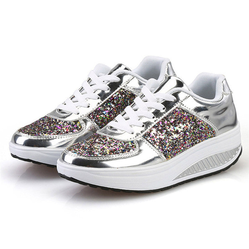 Sequin | Women's Sneakers | Vulcanized Sole | Keeps Warm | Black | Easy On and Off -