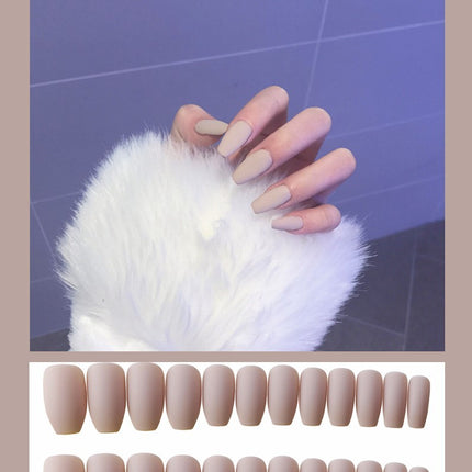 Frosted ballet fake nails