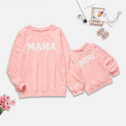 Explosive Letter Printed Sweater Parent-child Sweater