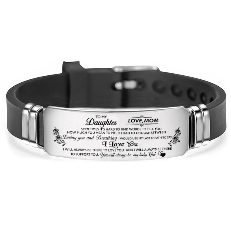 To My Son Daughter Mom Wife Girlfriend Bracelet Wristband -