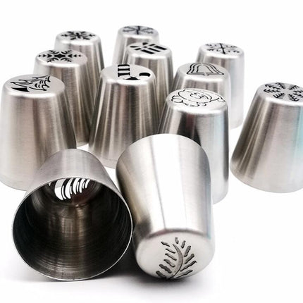 3 in one LIMITED EDITION CHRISTMAS STYLE Stainless Steel Cake Decorating Nozzle