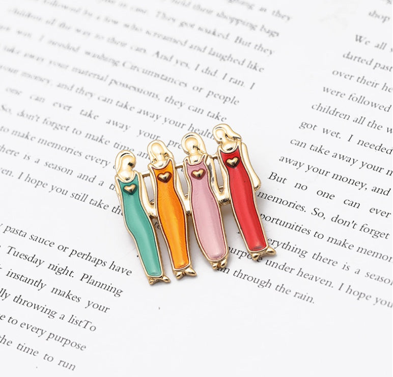 Good Sister | Brooch | Geometric Alloy Design | Unisex Jewelry For Everyday Wear | Durable Accessory Gift -