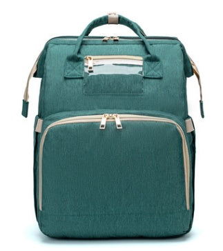 USB Charging Mommy Backpack | Foldable Baby Bed Diaper Bag | Large Capacity Multi-Function Travel Nappy Bag | Waterproof Cationic Fabric | Portable Crib with Mattress | Organizer for Moms - Furniture > Baby & Toddler Furniture > Cribs & Toddler Beds > Travel Cribs