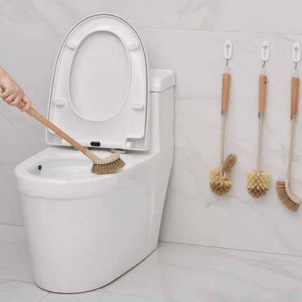 Wooden Household Handle Toilet Brush Cleaning Tools Bathroom Cleaning Brush Kitchen Floor Cleaner Brushes