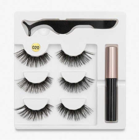 Magnetic False Eyelashes | Fashion Cotton Stem Lash Pair | Lightweight Chemical Fiber Lashes | Reusable Natural Look Magnetic Eyelash Set | Easy Wear & Comfortable Fit - Health & Beauty > Personal Care > Cosmetics > Makeup > Eye Makeup > False Eyelashes