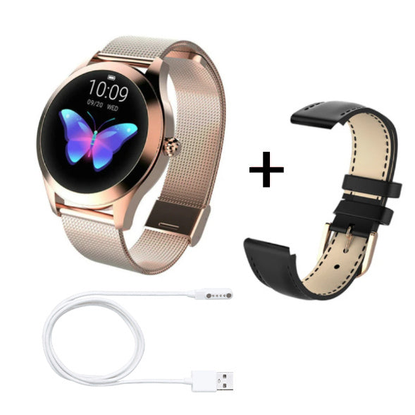 Heart Rate Monitoring Smart Bracelet | Sports Step Tracker Fitness Watch | Multi-Sport Mode Activity Tracker | Calorie & Distance Counter | Custom Dial Display | Stainless Steel Body | Long Battery Life - Apparel & Accessories > Jewelry > Smart Watches