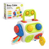 Busy Cube | Montessori Toy | 9 In 1 Busy Cube | Sensory Montessori Fidget | Multicolor | Develops Fine Motor Skills -