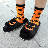 Halloween Cute Warm Home Slippers for Women | Soft Rabbit Fur Indoor Shoes | Open-Toe Fish Mouth Design | Cozy Plush Winter Slippers | PU Sole | Fall & Halloween House Shoes - Apparel & Accessories > Shoes > Slippers