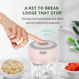 ChefEase | Mini Electric Garlic Chopper | USB Rechargeable | Effortless Garlic Masher | Sturdy Blades -