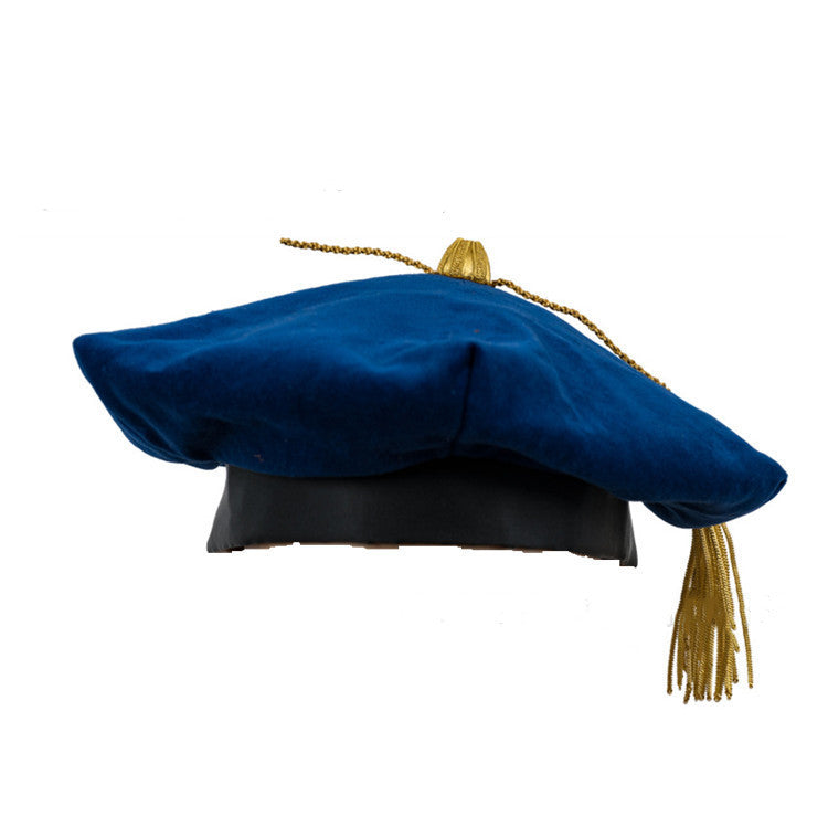 EduCap | Graduation Cap | Velvet Flat Top | Classic Graduation Look | One Size | Soft Velvet Comfort -