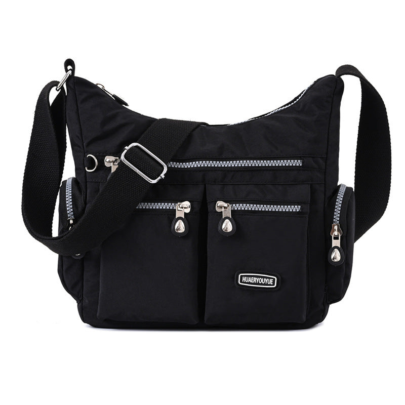 Women’s Waterproof Crossbody Bag | Multi-Pocket Nylon Shoulder Bag | Lightweight Messenger Purse | European & American Retro Style | Soft Medium Travel Bag with Zipper Compartments - Apparel & Accessories > Handbags, Wallets & Cases > Handbags > Cross Body Bags