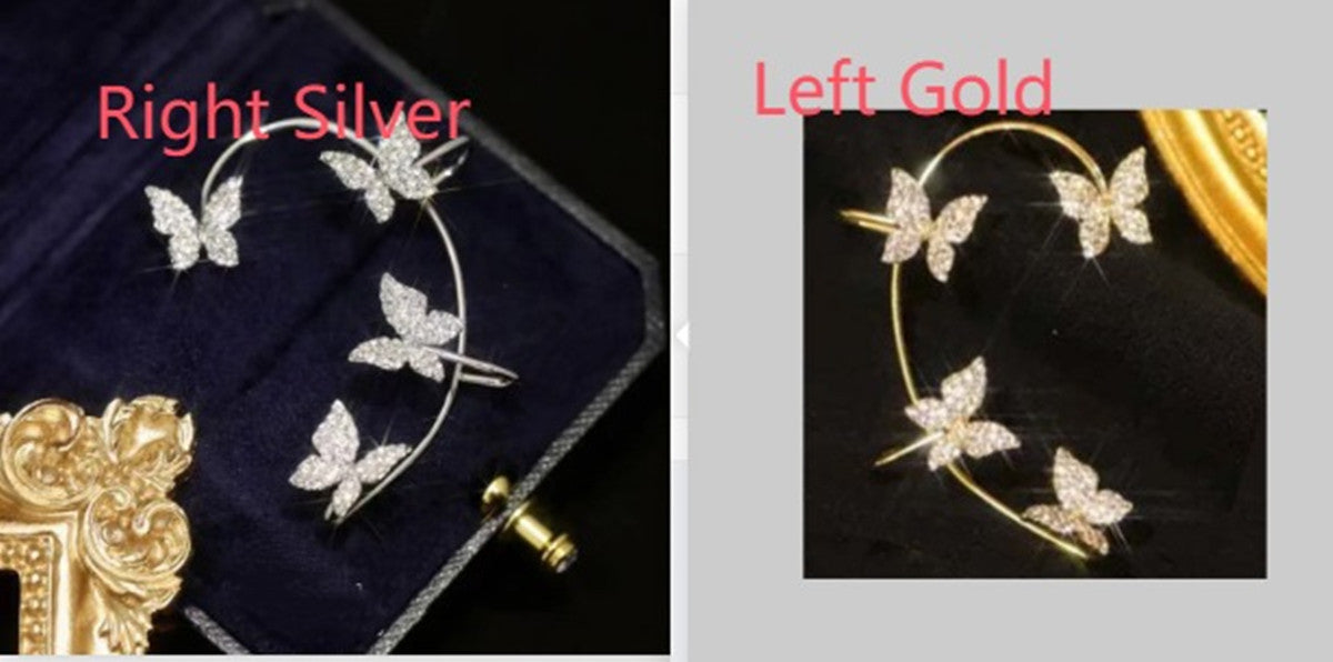 Fashion Butterfly Ear Clips & Hooks | Women’s Alloy Bow Tie Earrings | European & American Style | Gold or Silver Plated | No-Piercing Clip-On Earrings - Apparel & Accessories > Jewelry > Earrings