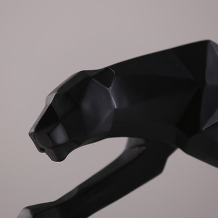 Modern Abstract Black Panther Sculpture