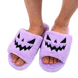 Halloween Cute Warm Home Slippers for Women | Soft Rabbit Fur Indoor Shoes | Open-Toe Fish Mouth Design | Cozy Plush Winter Slippers | PU Sole | Fall & Halloween House Shoes - Apparel & Accessories > Shoes > Slippers