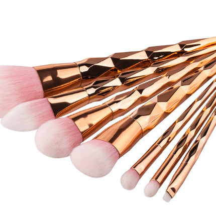 7 makeup brushes, makeup tools, diamond makeup brush foundation brush