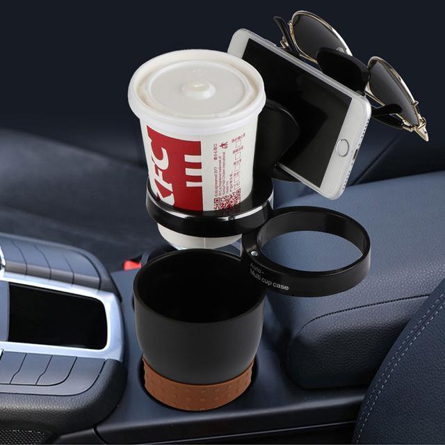 AutoEase | Cup Holder Mount | Rotatable To Any Angle | Fits Phone Keys Sunglasses | Keeps Essentials Within Reach -