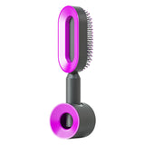 Self-Cleaning Hair Brush for Women | One-Click Cleaning Detangling Comb | 3D Air Cushion Scalp Massage Brush | Anti-Static, No-Pull Hairbrush | Pain-Free Detangling for All Hair Types | Optional Wall-Mounted Storage - Health & Beauty > Personal Care > Hair Care > Hair Styling Tools > Combs & Brushes > Paddle Hairbrushes