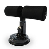 FitPulse | Sit Up Bar Trainer | Steel Spring and Foam | Tones Thighs and Core | Black | Desk Ready Portable -