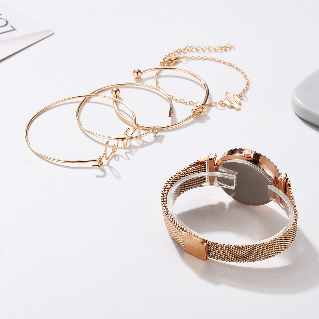 Starry Sky | Womens Quartz Watch | Magnet Buckle | Roman Numeral Dial | | Gift for Her -