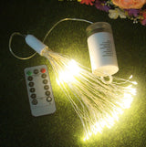 LumaCraft | LED Fireworks Light String | Low Power | One Button | Multicolor | Festive Decor -