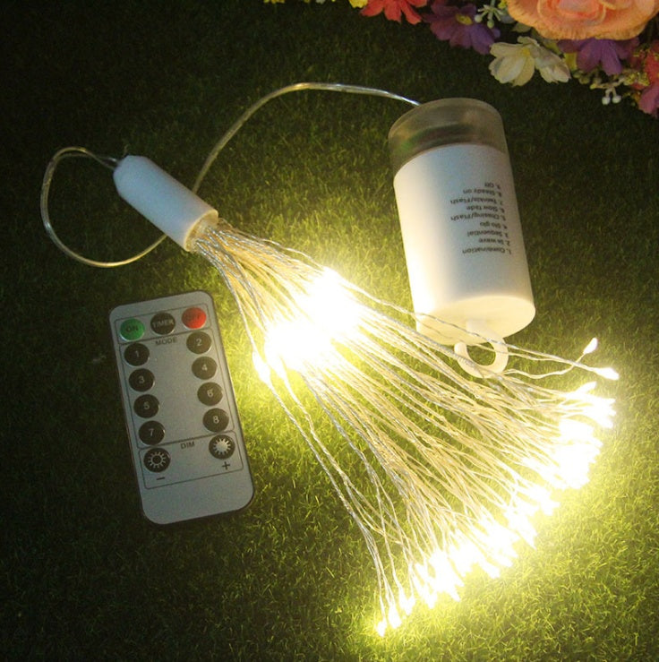 LumaCraft | LED Fireworks Light String | Low Power | One Button | Multicolor | Festive Decor -
