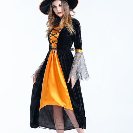 Women Scary Witch Costumes Adult Sorceress Cosplay Costume For Halloween Carnival Fancy Dress Women Magic Moment Costume