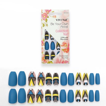 24 fake nails matte nail sheets
