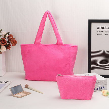 Towel Cloth Cosmetic Bag Large Capacity Portable Tote Bag