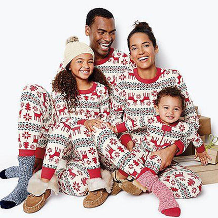 Christmas parent-child long sleeve suit