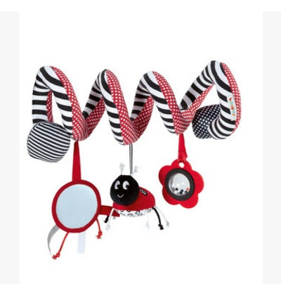 CuddleJoy | Baby Rattle Plush Toys | Hanging Pram Toy | Stimulates Curiosity | Rabbit Bear Style | Soothes And Entertains -