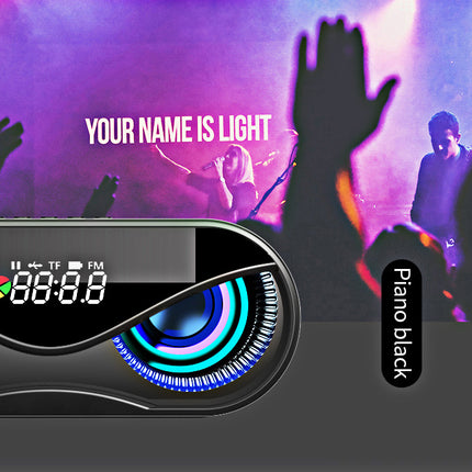 Colorful lights, dual speakers, digital buttons, song, Bluetooth speaker