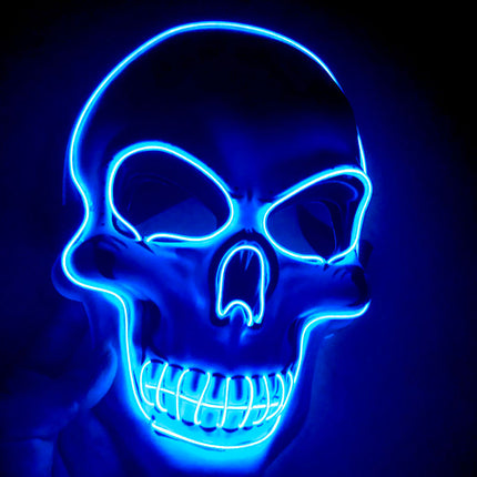 Halloween Skeleton Mask LED Glow Scary Mask