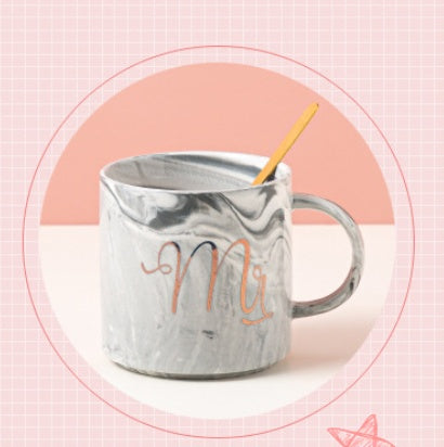 Practical Souvenirs | Graduation Gift Set | Marbled Cup With Gold Spoon | Ideal Graduation Gift | Doll Gift Box -